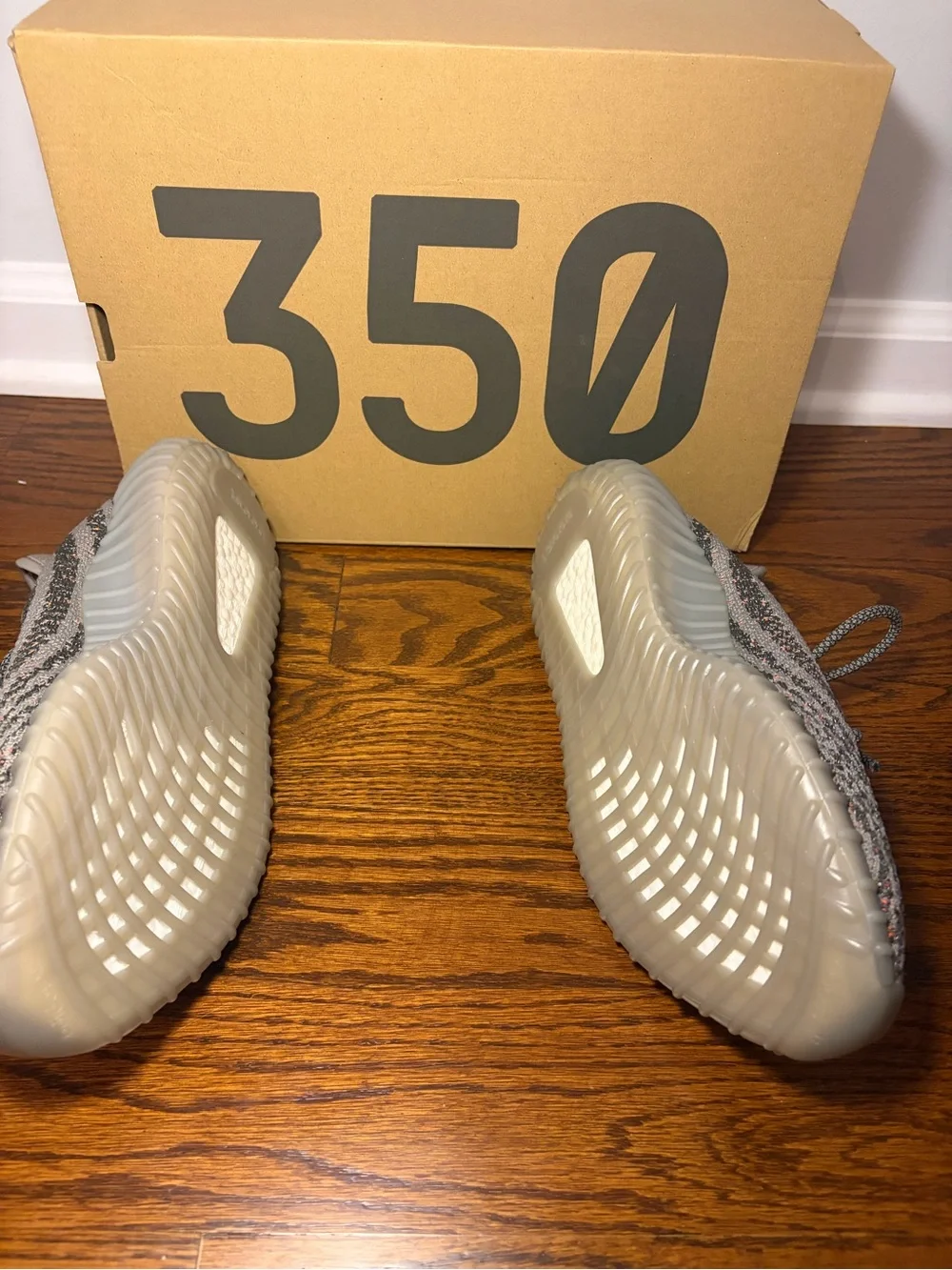 adidas Yeezy Boost 350 V2 Grey with Orange Stripe - Men